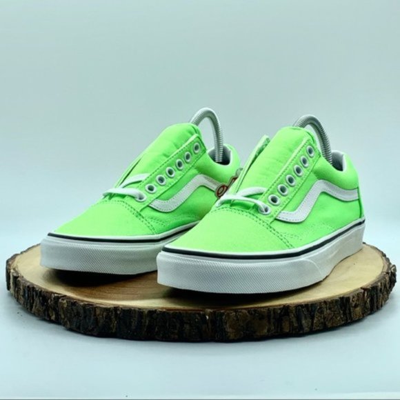 VANS Women’s Neon Green Old Skool Various Size - Picture 3 of 5